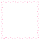 桜の花びらの正方形フレーム素材のフリーイラスト Clip art of sakura-petal square frame