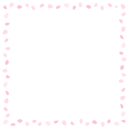 桜の正方形フレーム素材のイラスト