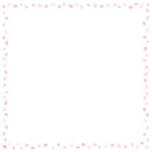 桜の花びらの正方形フレーム素材のフリーイラスト Clip art of sakura-petal square frame