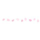 桜の花びらのライン素材のフリーイラスト Clip art of sakura-peral line