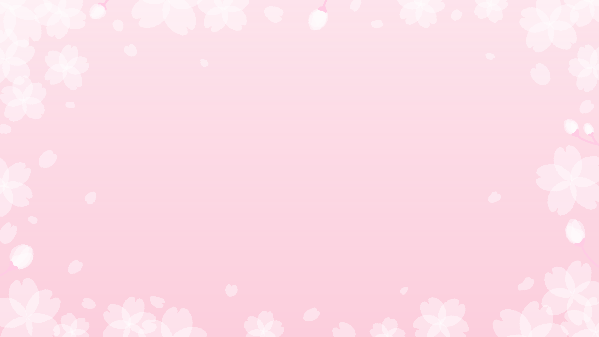 桜の花の背景素材のフリーイラスト Clip art of cherry-blossom background