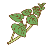 サツマイモの苗のフリーイラスト Clip art of satsumaimo seedling