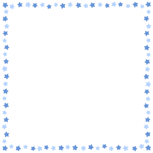 星の正方形フレーム素材のフリーイラスト Clip art of star square frame