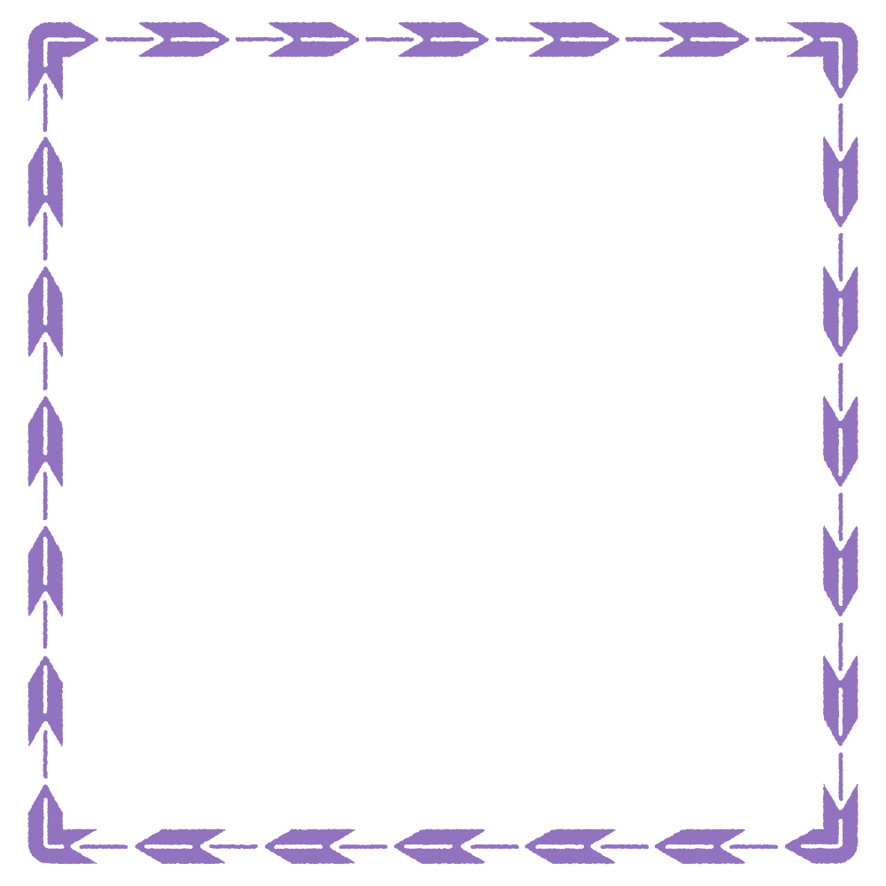 矢絣柄の正方形フレーム素材のフリーイラスト Clip art of yagasuri square frame