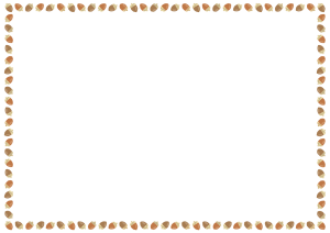 ドングリのフレーム素材のフリーイラスト Clip art of acorn paper frame
