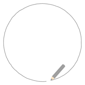色鉛筆の丸フレーム素材のフリーイラスト Clip art of colored-pencil circle frame