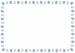 花のフレーム素材のフリーイラスト Clip art of flower paper frame