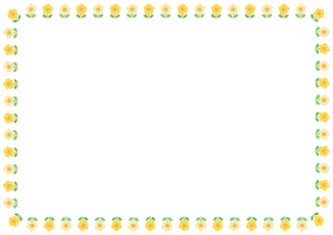 花のフレーム素材のフリーイラスト Clip art of flower paper frame