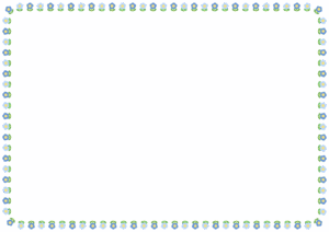 花のフレーム素材のフリーイラスト Clip art of flower paper frame