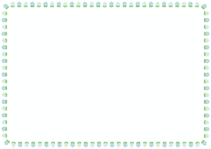 花のフレーム素材のフリーイラスト Clip art of flower paper frame