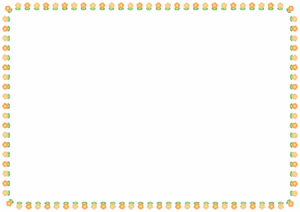 花のフレーム素材のフリーイラスト Clip art of flower paper frame