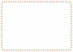 花のフレーム素材のフリーイラスト Clip art of flower paper frame