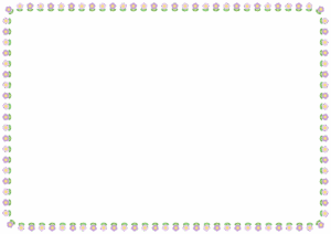 花のフレーム素材のフリーイラスト Clip art of flower paper frame