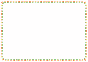 花のフレーム素材のフリーイラスト Clip art of flower paper frame