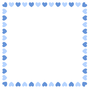 ハートの正方形フレーム素材のフリーイラスト Clip art of heart square frame