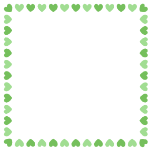 ハートの正方形フレーム素材のフリーイラスト Clip art of heart square frame