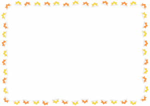 折り紙カブトのフレーム素材のフリーイラスト Clip art of origami-kabuto paper frame