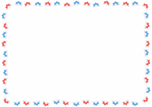 折り紙カブトのフレーム素材のフリーイラスト Clip art of origami-kabuto paper frame