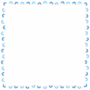 折り紙カブトの正方形フレーム素材のフリーイラスト Clip art of origami-kabuto square frame