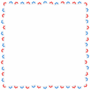 折り紙カブトの正方形フレーム素材のフリーイラスト Clip art of origami-kabuto square frame