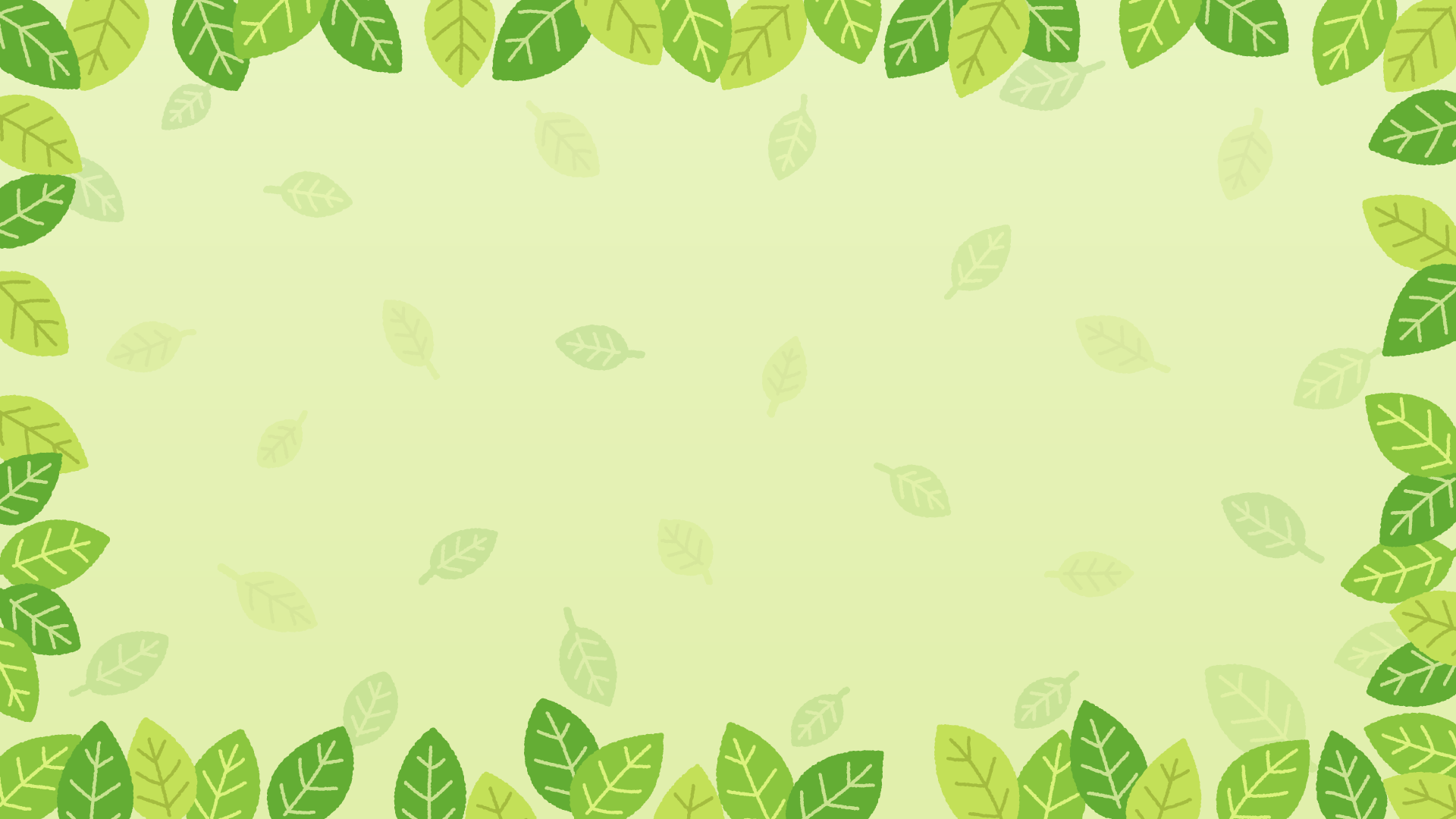 葉っぱの背景素材のフリーイラスト Clip art of leaves background