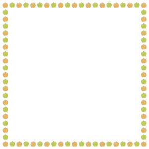 梨の正方形フレーム素材のフリーイラスト Clip art of nashi square frame