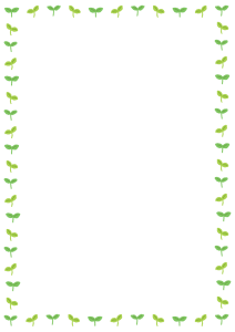 芽のフレーム素材のフリーイラスト Clip art of sprout paper frame