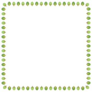 木の正方形フレーム素材のフリーイラスト Clip art of tree square frame