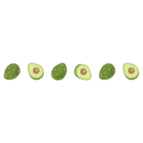 アボカドのライン素材のフリーイラスト Clip art of avocado line