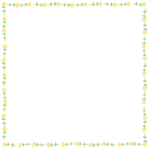 カーネーションの正方形フレーム素材のフリーイラスト Clip art of carnation square frame
