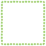 カエルの正方形フレーム素材のフリーイラスト Clip art of frog square frame