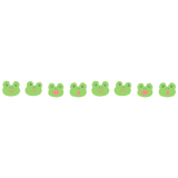 カエルのライン素材のフリーイラスト Clip art of frog line
