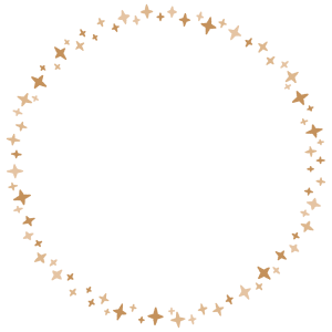 キラキラの丸フレーム素材のフリーイラスト Clip art of kirakira circle frame