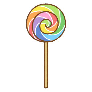 ペロペロキャンディのフリーイラスト Clip art of lollopop candy