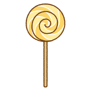 ペロペロキャンディのフリーイラスト Clip art of lollopop candy