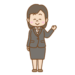 案内するスーツを着た人のフリーイラスト Clip art of female office-worker suit guide