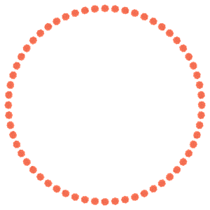 お花紙の丸フレーム素材のフリーイラスト Clip art of ohanagami circle frame
