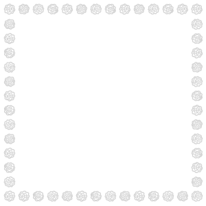お花紙の正方形フレーム素材のフリーイラスト Clip art of ohanagami square frame