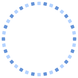 四角形の丸フレーム素材のフリーイラスト Clip art of quadrilateral circle frame