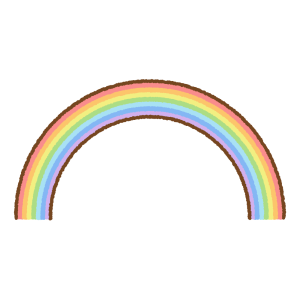 虹のフリーイラスト Clip art of rainbow