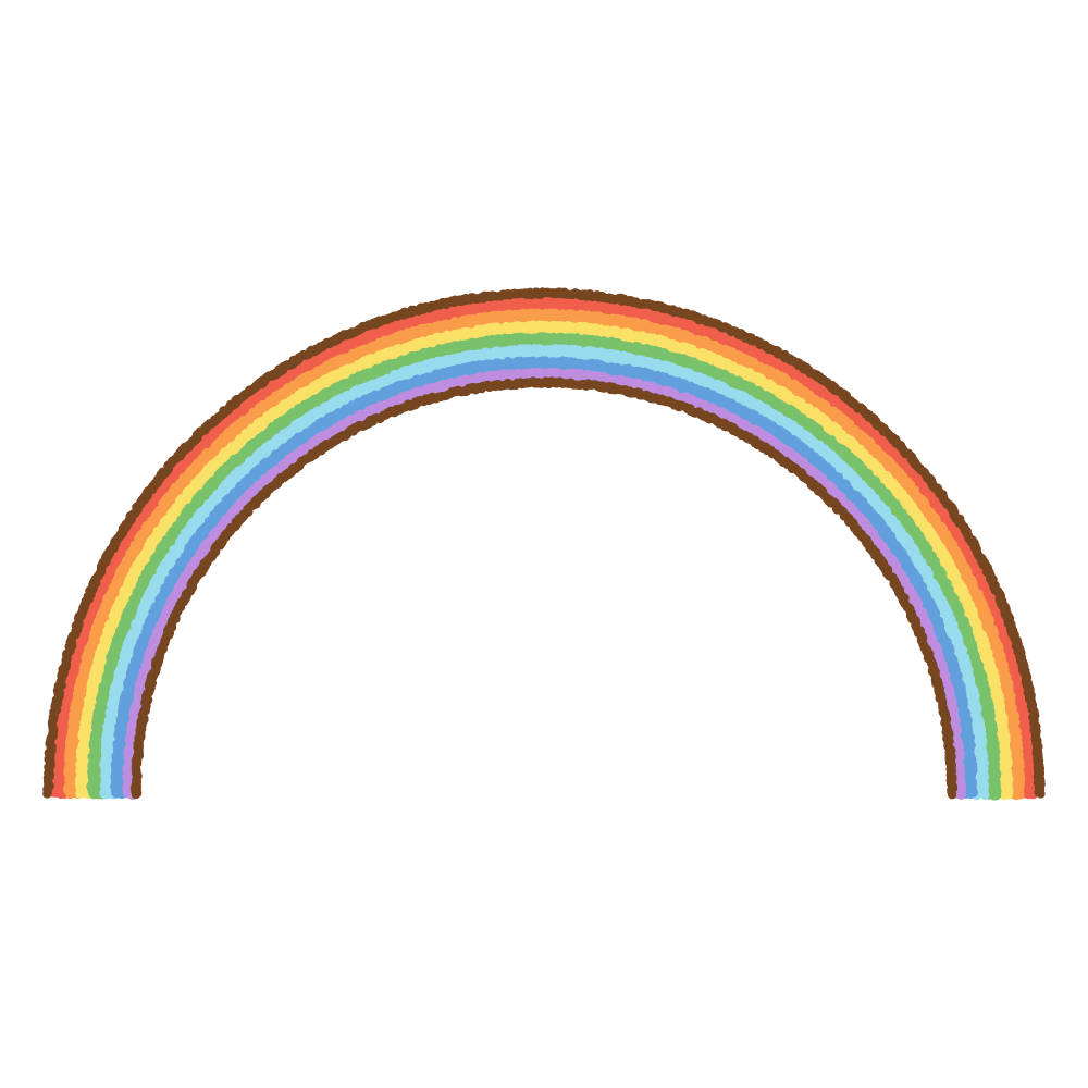 虹のフリーイラスト Clip art of rainbow