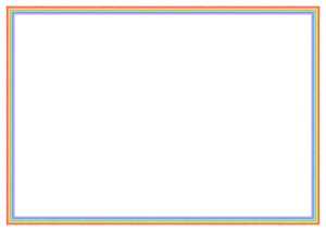 虹のフレーム素材のフリーイラスト Clip art of rainbow paper frame