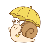 カタツムリのキャラクターのフリーイラスト Clip art of snail character