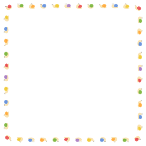 カタツムリの正方形フレーム素材のフリーイラスト Clip art of snails square frame