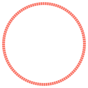 ストライプ柄の丸フレーム素材のフリーイラスト Clip art of stripes circle frame