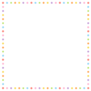 ふんわりドットの正方形フレーム素材のフリーイラスト Clip art of dot square frame