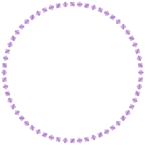 アジサイの丸フレーム素材のフリーイラスト Clip art of hydrangea circle frame