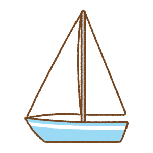 ヨットのフリーイラスト Clip art of sailboat