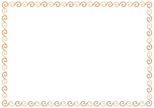 うずまきのフレーム素材のフリーイラスト Clip art of uzumaki paper frame