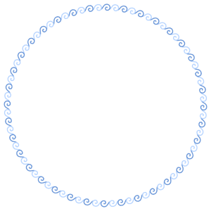うずまきの丸フレーム素材のフリーイラスト Clip art of uzumaki circle frame